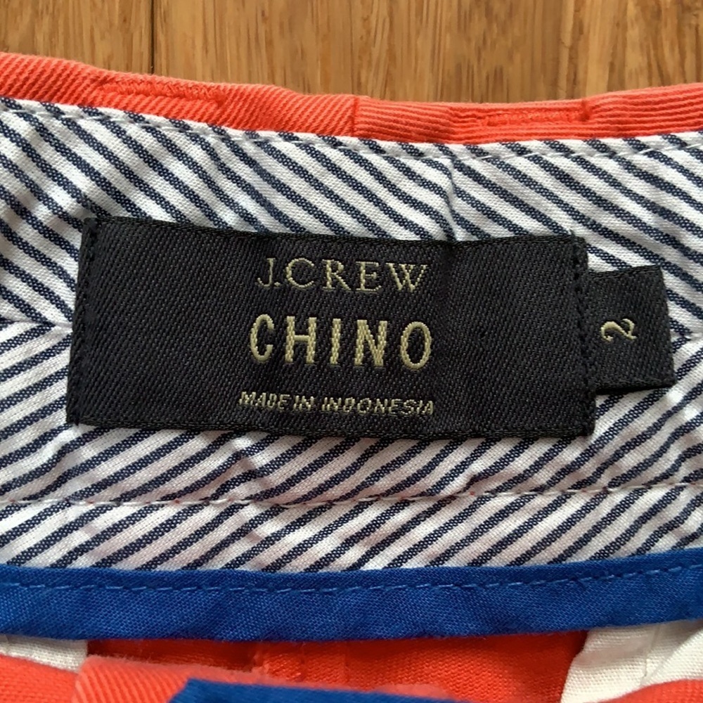 JCREW 3” Orange Chino Shorts sz 2 - Picture 4 of 4